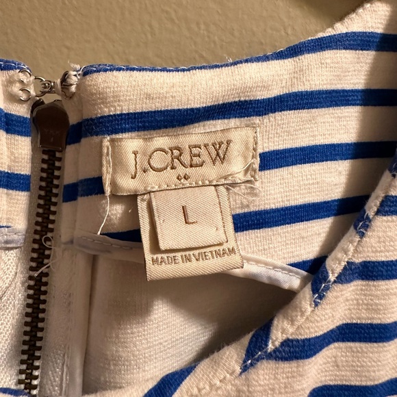 J. Crew Factory Daybreak Fit & Flare Blue and White Dress - Picture 7 of 9
